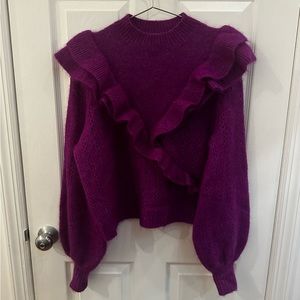 Purple Sezane Sweater